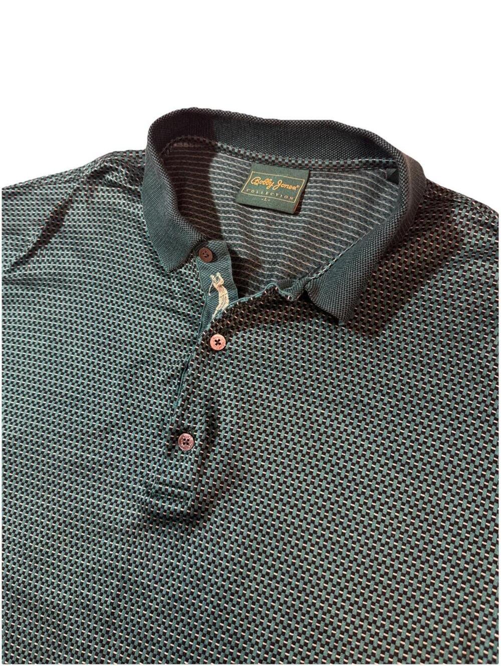 VTG- Men's Bobby Jones Collection Polo Golf Shirt Sz Large 100% Cotton Green